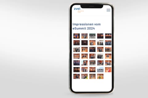 eSummit-Website auf einem Smartphone: Impressionen vom eSummit
